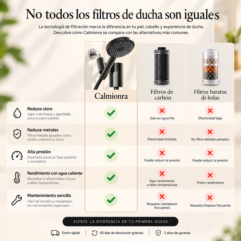Sasancare - Cabezal de Ducha Filtrante